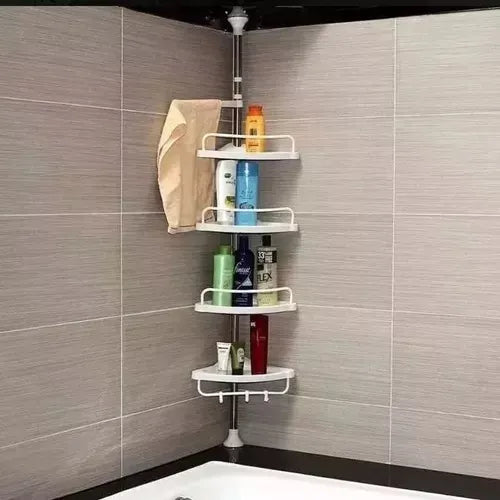 Organizador de Baño Esquinero Ajustable (Regadera) — 4 Estantes