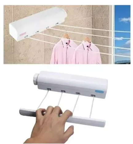 Tendedero Retráctil 4 Líneas  — Extensible de Pared