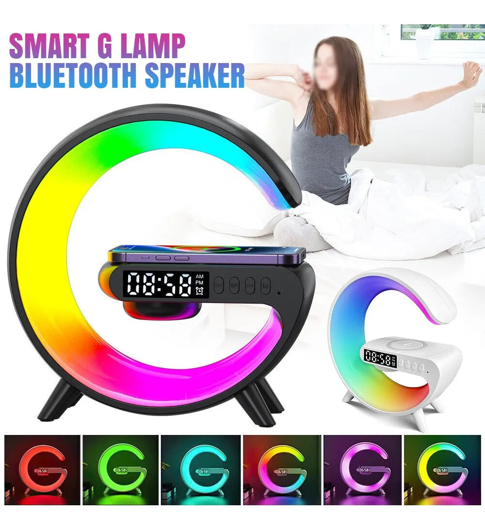 Lámpara Inteligente Bocina G63 con Carga Inalámbrica 15W