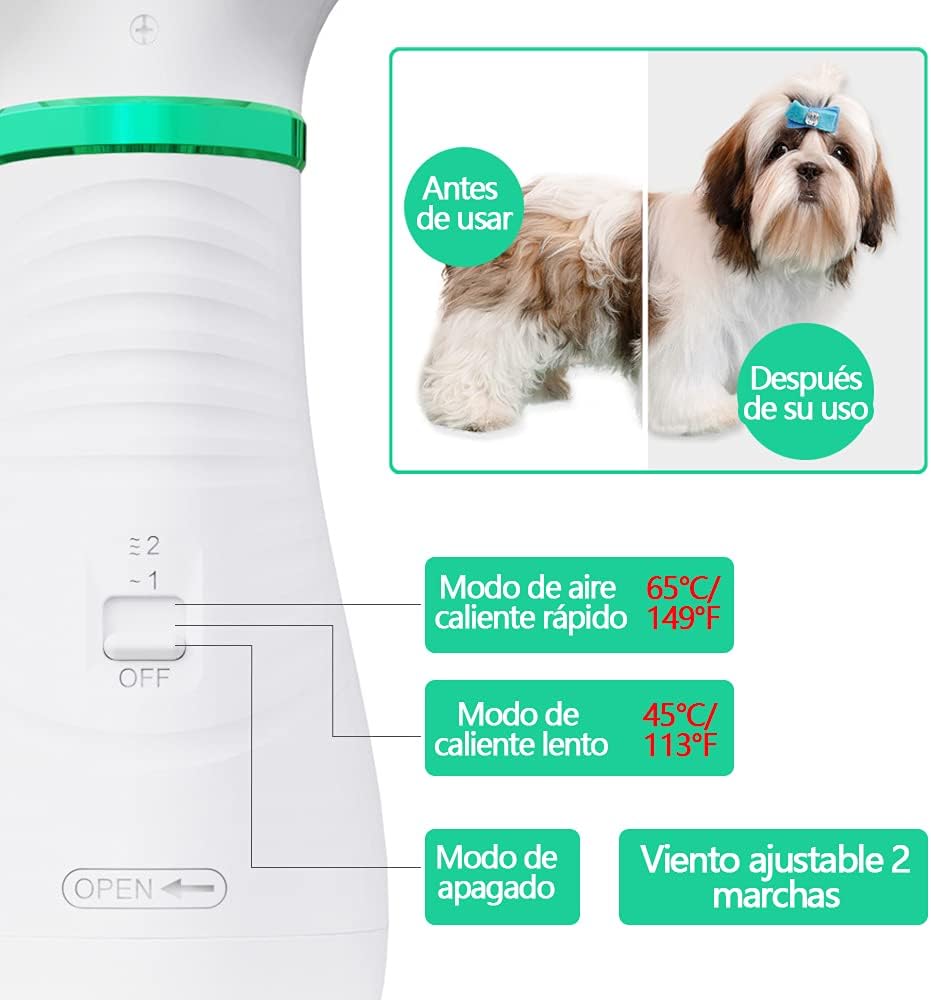Cepillo Secador de Pelo para Mascotas 2 EN 1