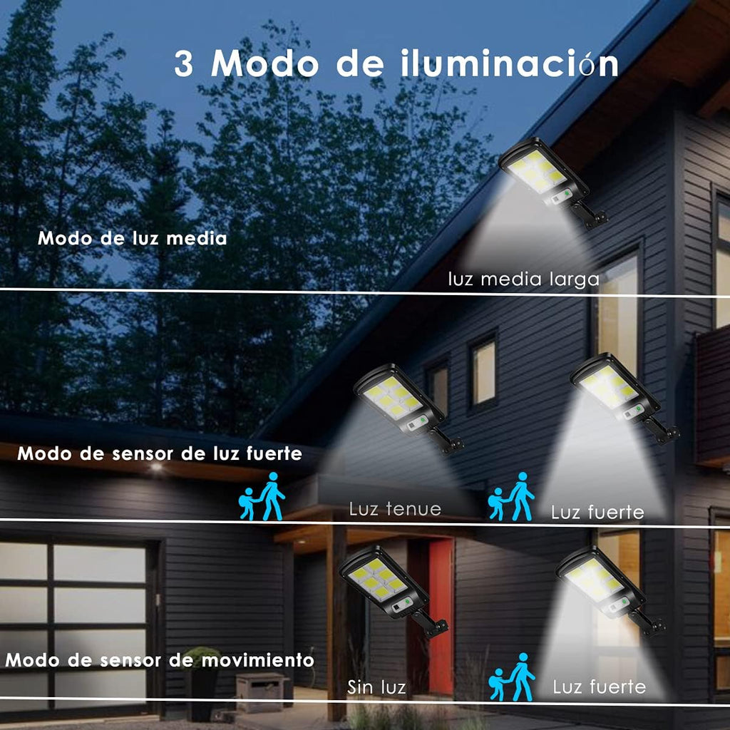 Lámpara Solar con Sensor y Control Remoto