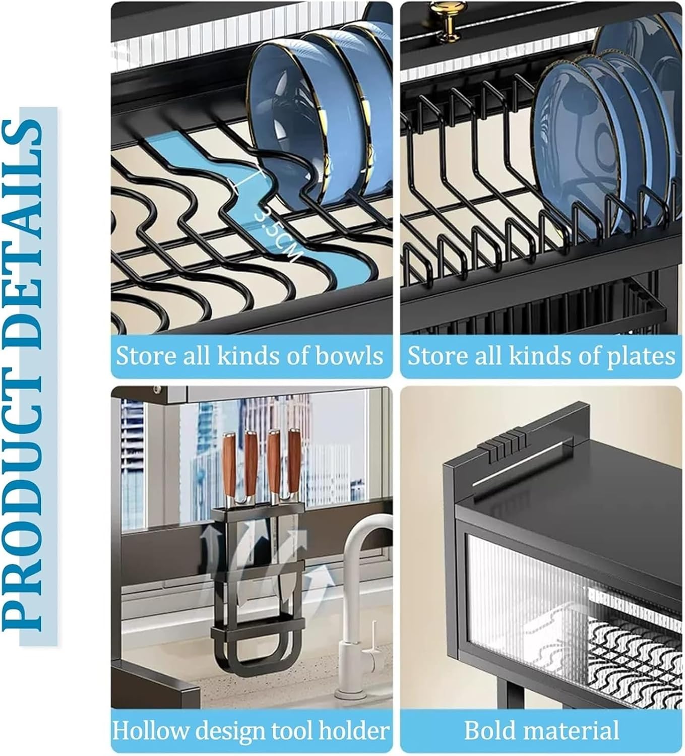 Escurridor de Trastes Acero Inoxidable 2 niveles
