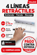 Tendedero Retráctil 4 Líneas  — Extensible de Pared