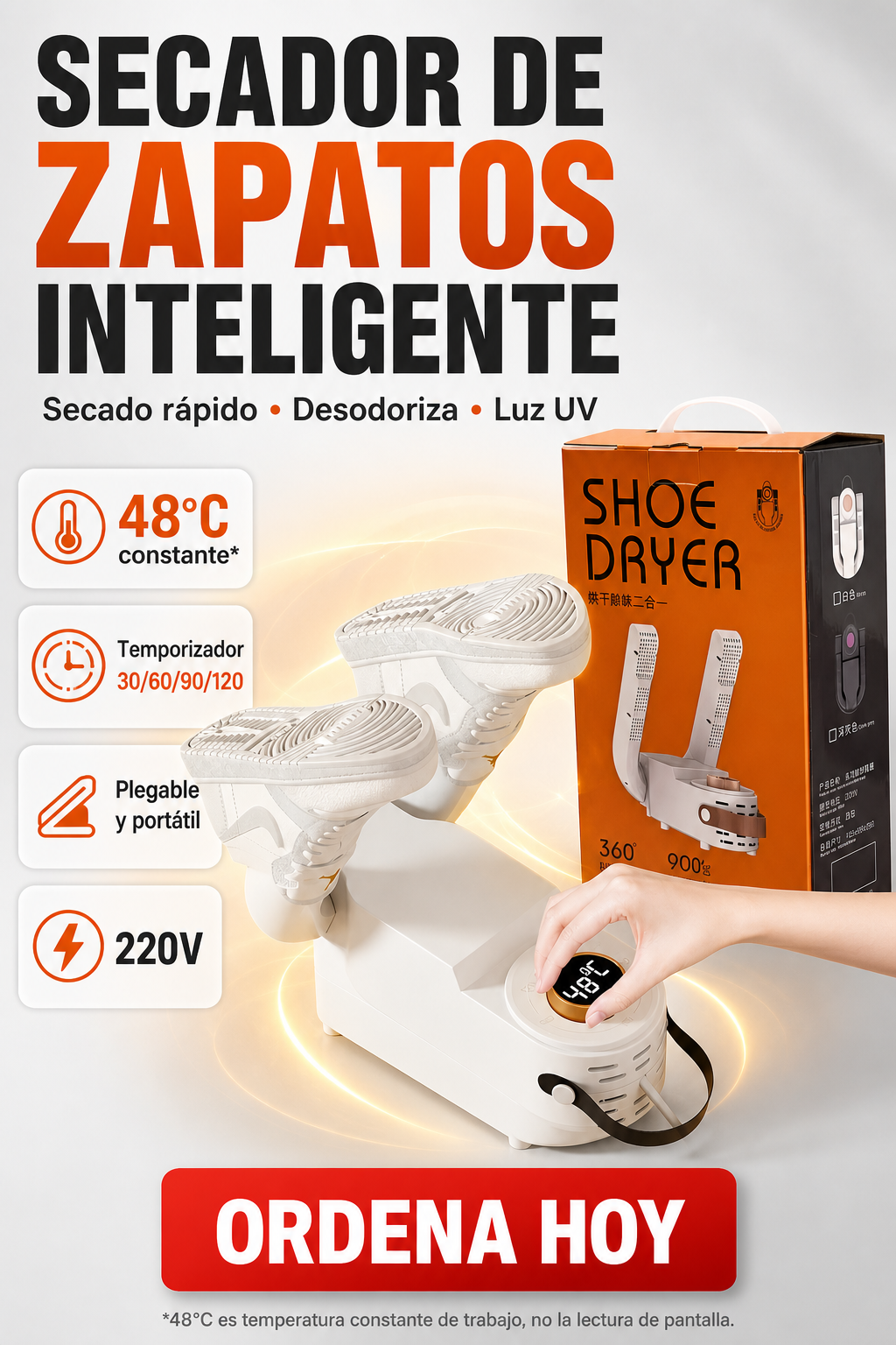 Secador de Zapatos Inteligente 360°
