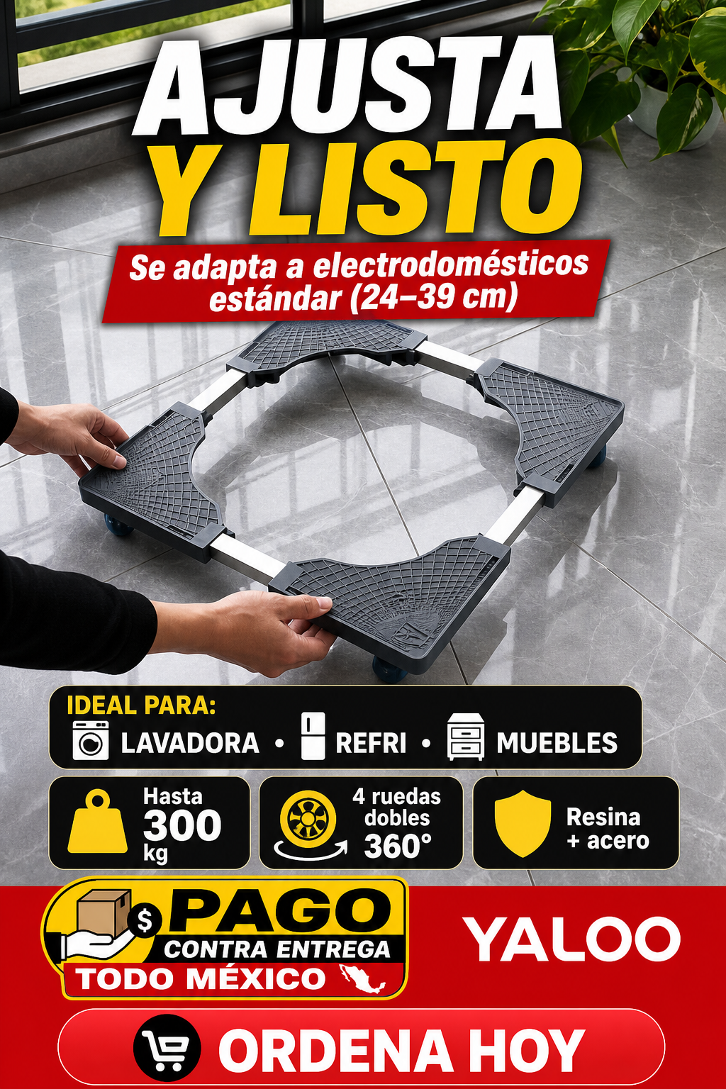 Base Soporte Móvil Ajustable