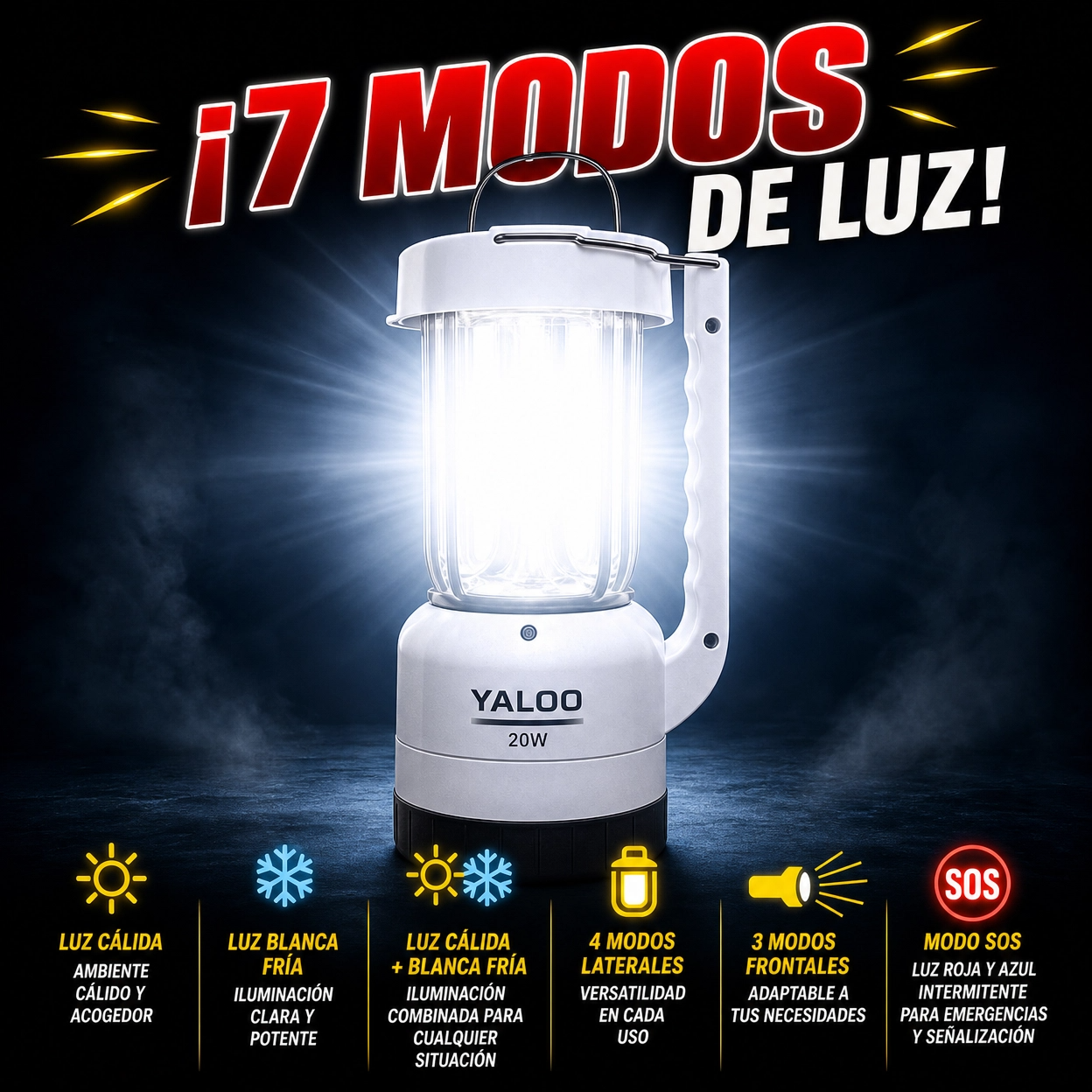 Super lampara linterna recargable