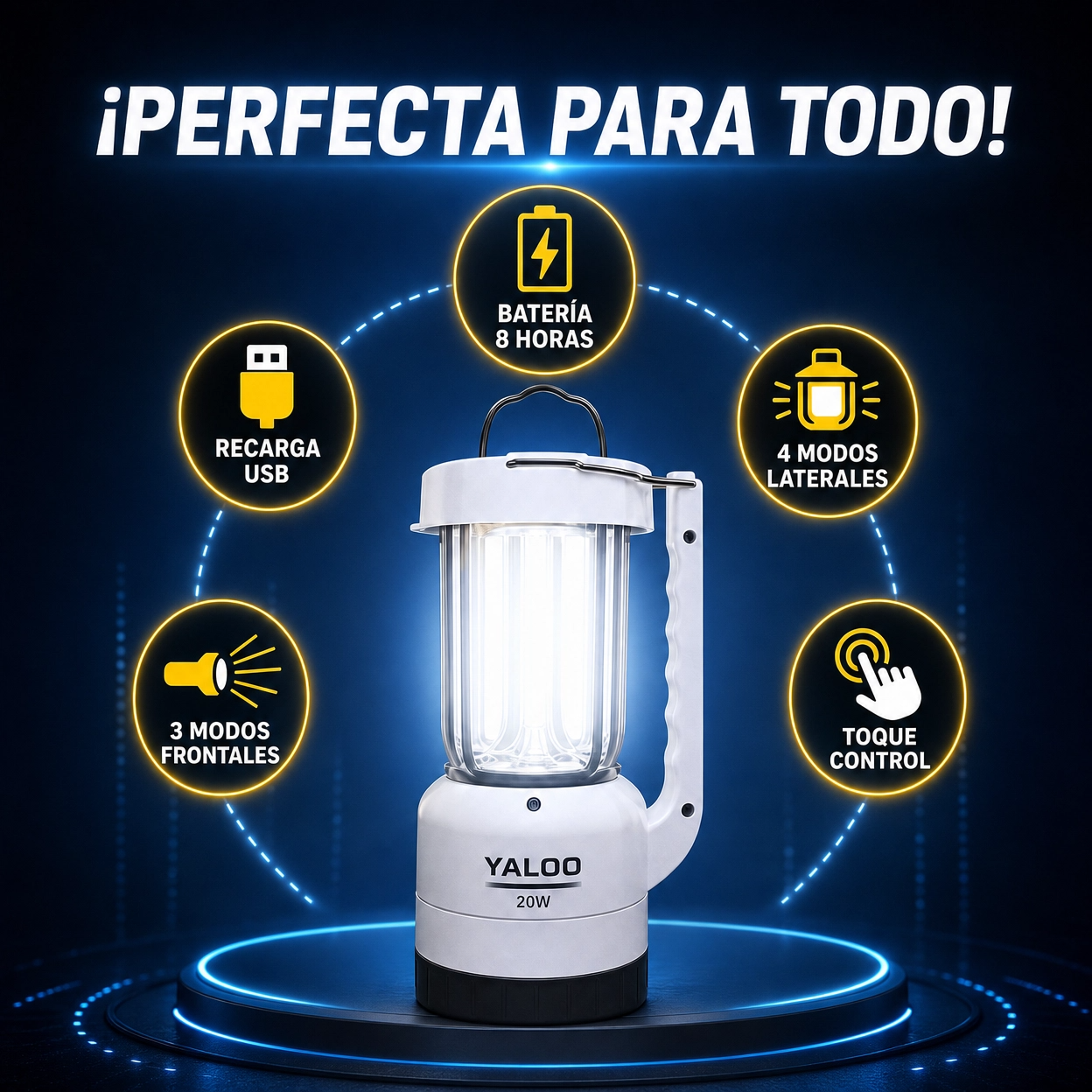 Super lampara linterna recargable