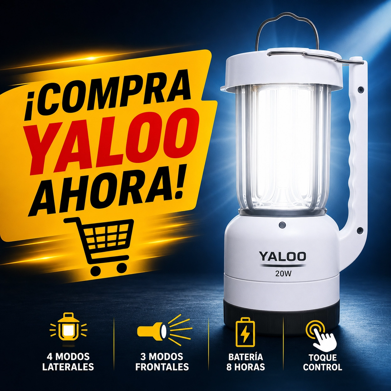 Super lampara linterna recargable